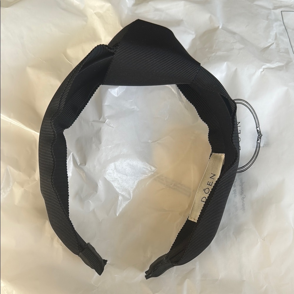 Doen Black Grosgrain Knot Headband